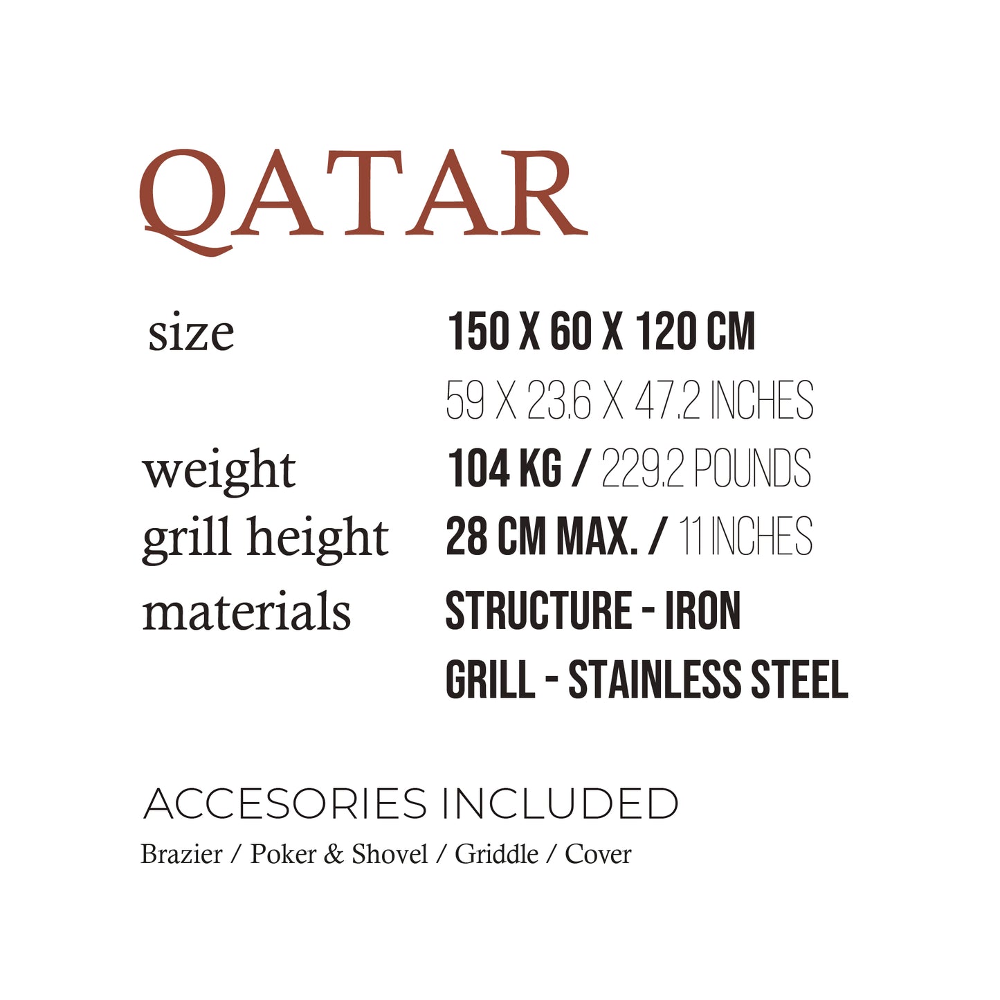 Qatar Compact Portable Steel Grill – Efficient Small Group BBQ Solution