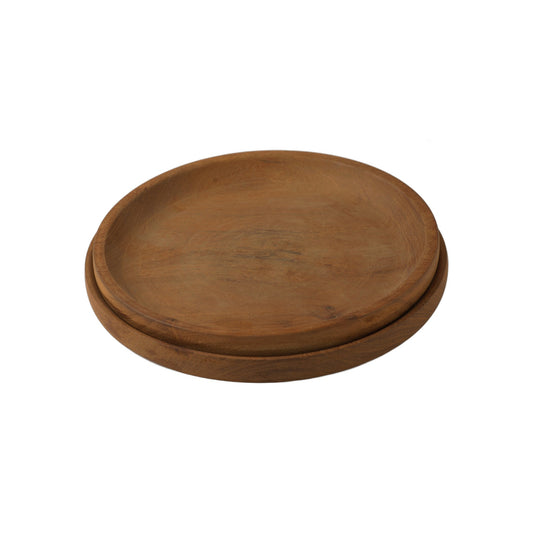 8-Inch Handmade Algarrobo Serving Plate – Elegant Rustic Wood Plate