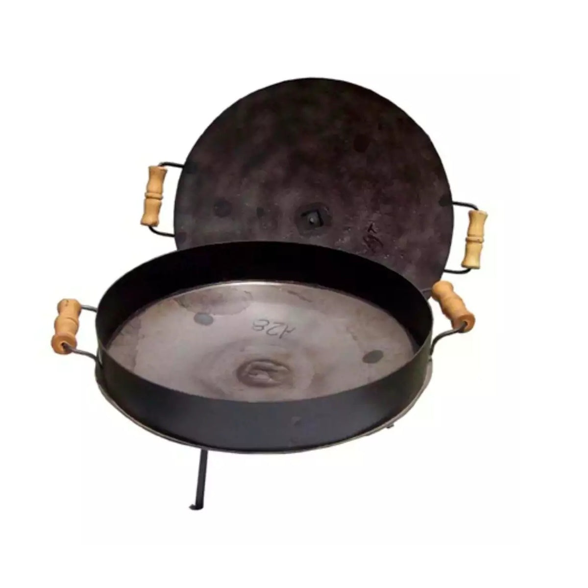 Grill West 40 cm Plow Disc with Lid – Covered Cooking Disc for Heat Retention