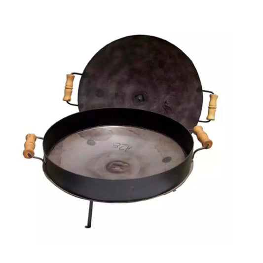 Grill West 40 cm Plow Disc with Lid – Covered Cooking Disc for Heat Retention