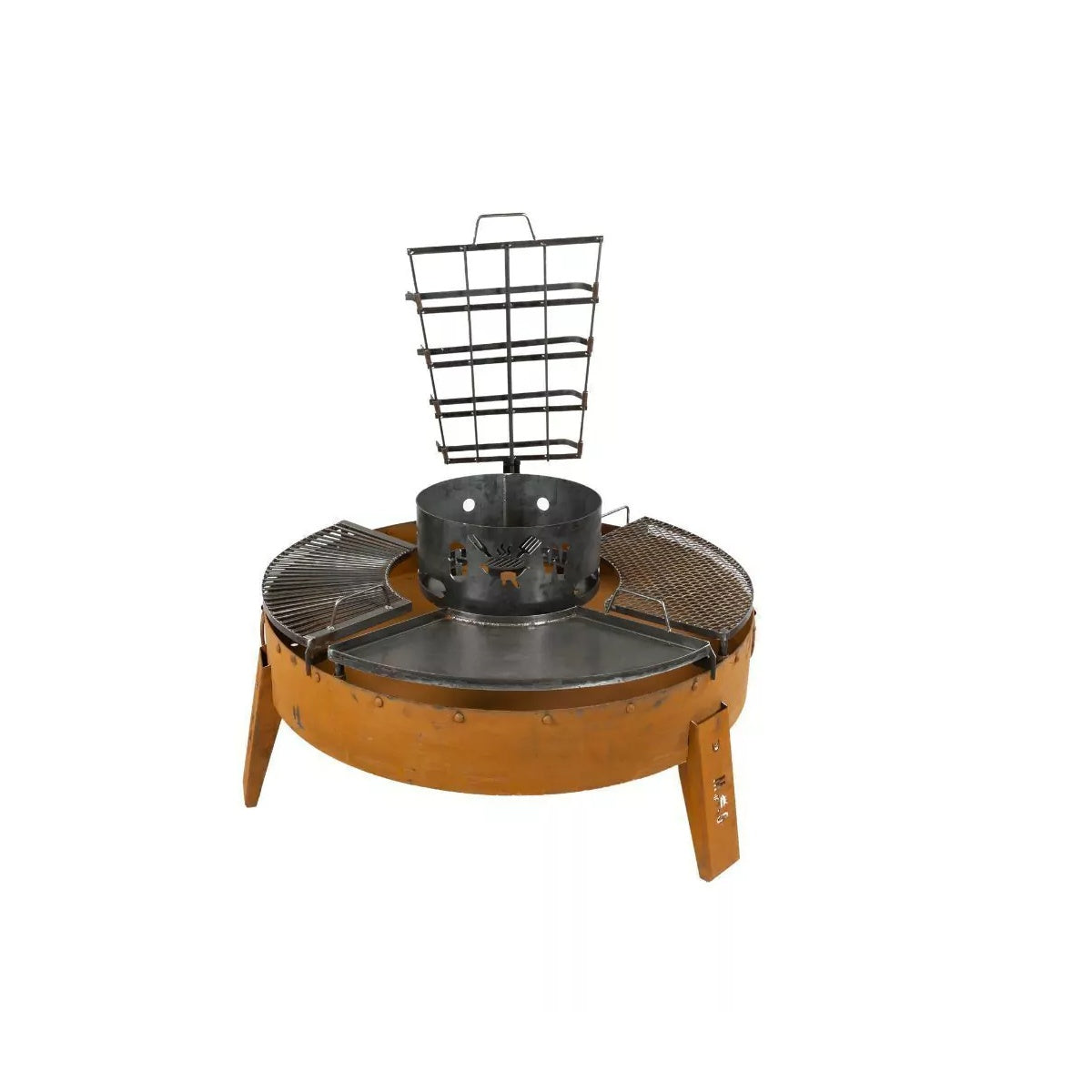 OpenFire Pit 120 Rust Finish – Extra Large Rustic Fire Pit for Gatherings