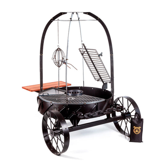 ODIN PRO Largest Full Black Grill – Professional Outdoor Steel BBQ | Freestanding Open Fire Grill