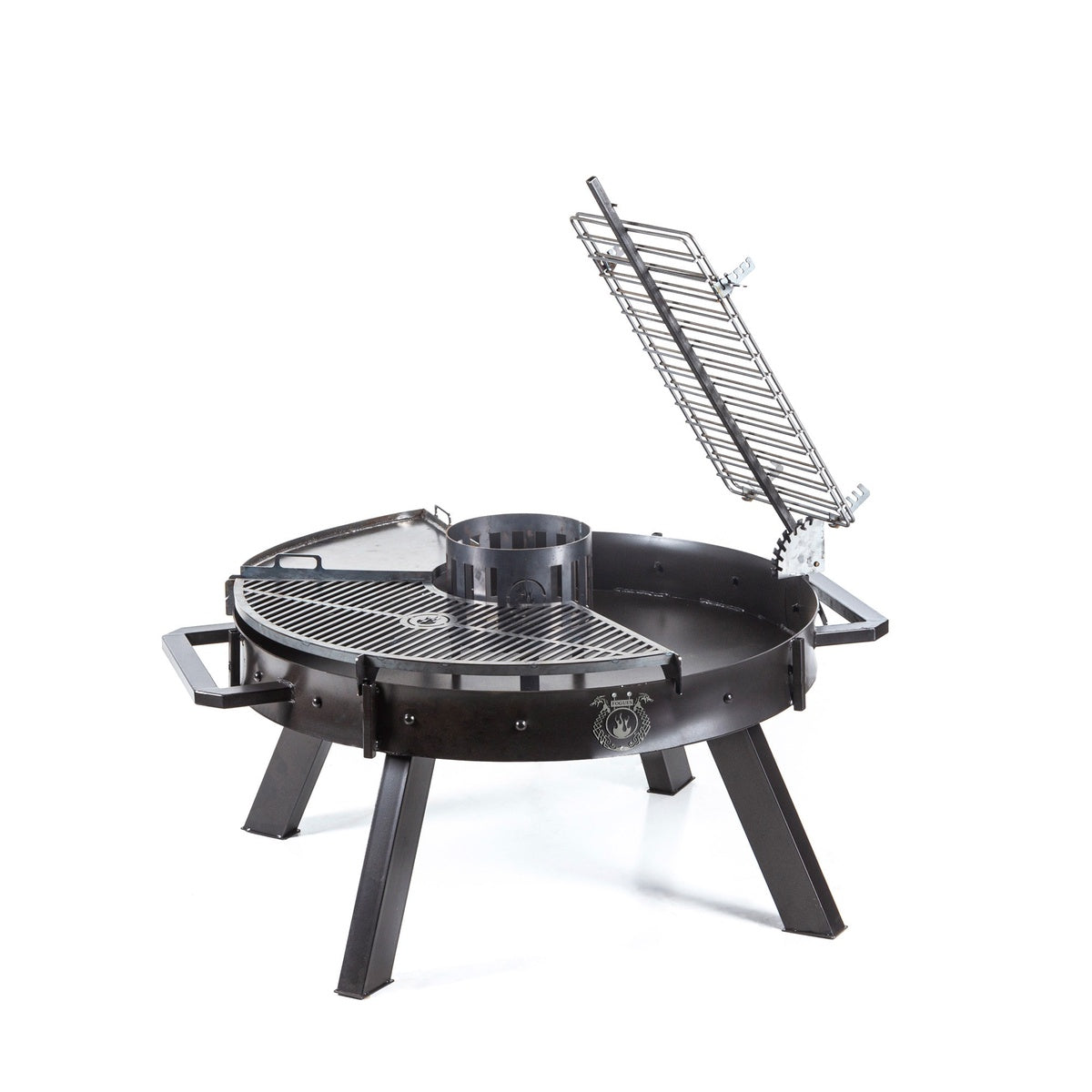 RAM 120 Full Black Large Grill – Modern & Durable Outdoor Grill | Freestanding Open Fire Grill